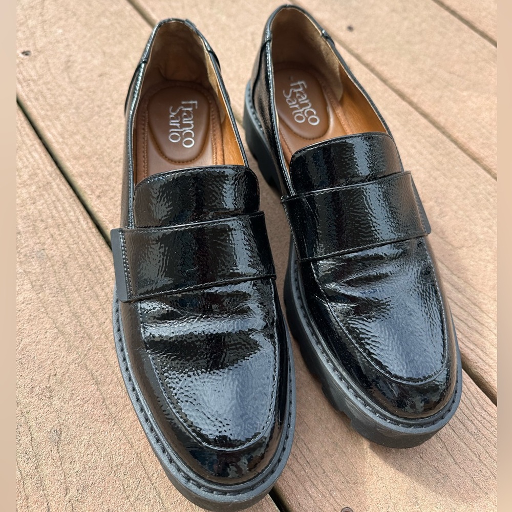 Franco Sarto Black Loafers size 9M (Euro 39)